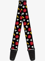 Disney Mickey Mouse Costume Elements Scattered Guitar Strap