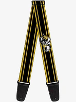 Super Bee Logo Black Yellow White Guitar Strap