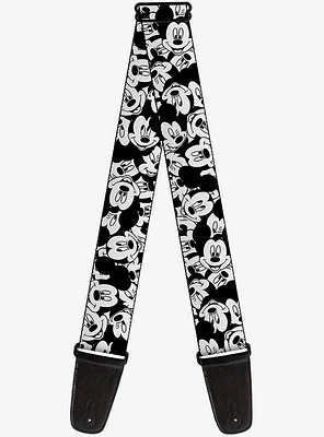 Disney Mickey Mouse Stacked Expressions Guitar Strap