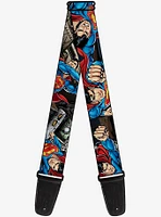 DC Comics Superman Metropolis Face Off Guitar Strap