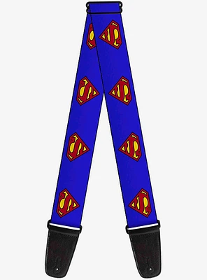 DC Comics Superman Shield Blue Guitar Strap