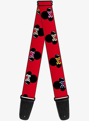 Disney Minnie Mouse Silhouette Polka Dot Guitar Strap