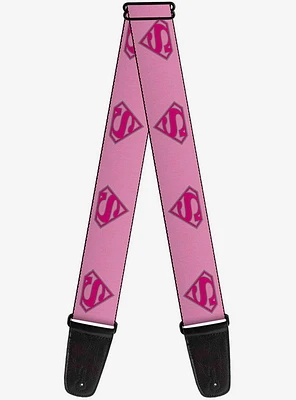 DC Comics Superman Shield Pink Guitar Strap