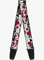 Looney Tunes Sylvester The Cat Expressions Gray Guitar Strap