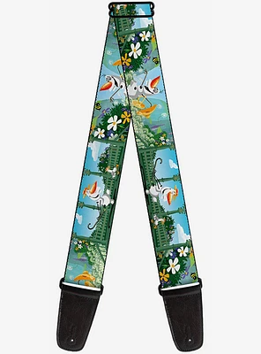 Disney Frozen Olaf Garden Scenes Guitar Strap