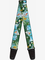 Disney Frozen Olaf Garden Scenes Guitar Strap