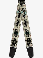 Disney Pirates of the Caribbean Skeleton Cards Guitar Strap