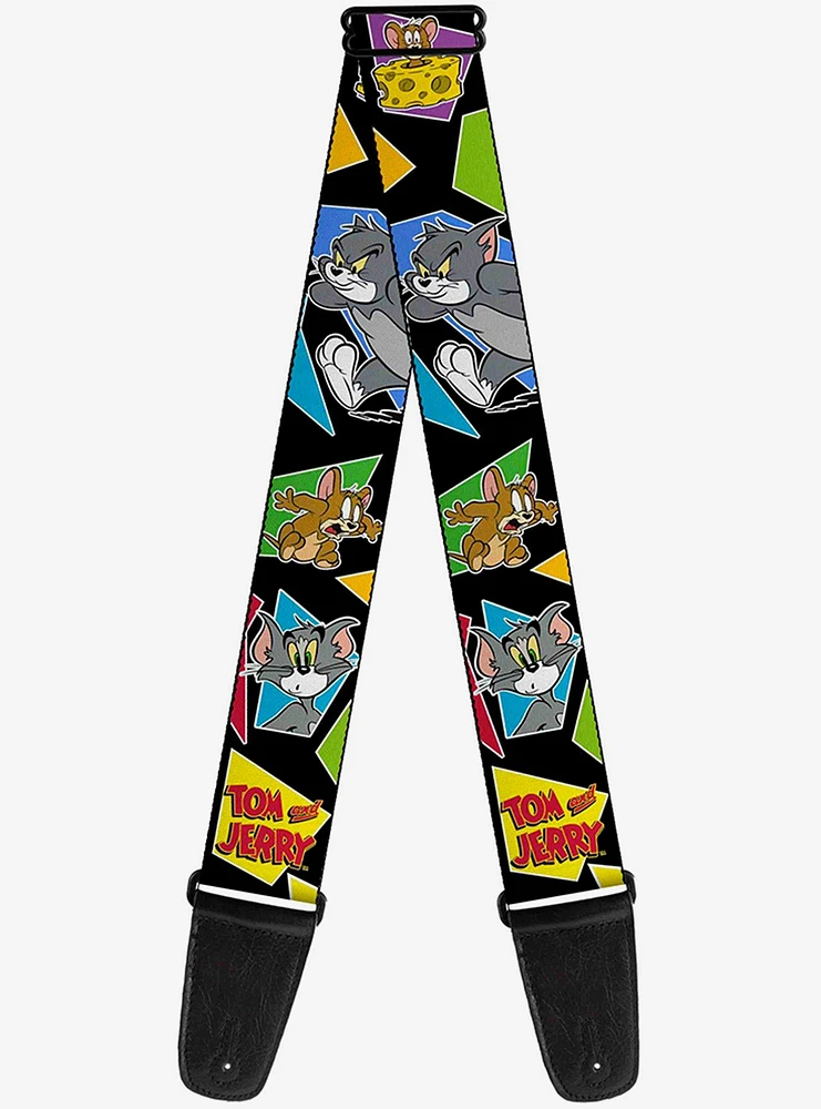 Tom and Jerry Poses Multicolor Guitar Strap