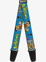 The Flintstones Rubbles Group Pose Guitar Strap