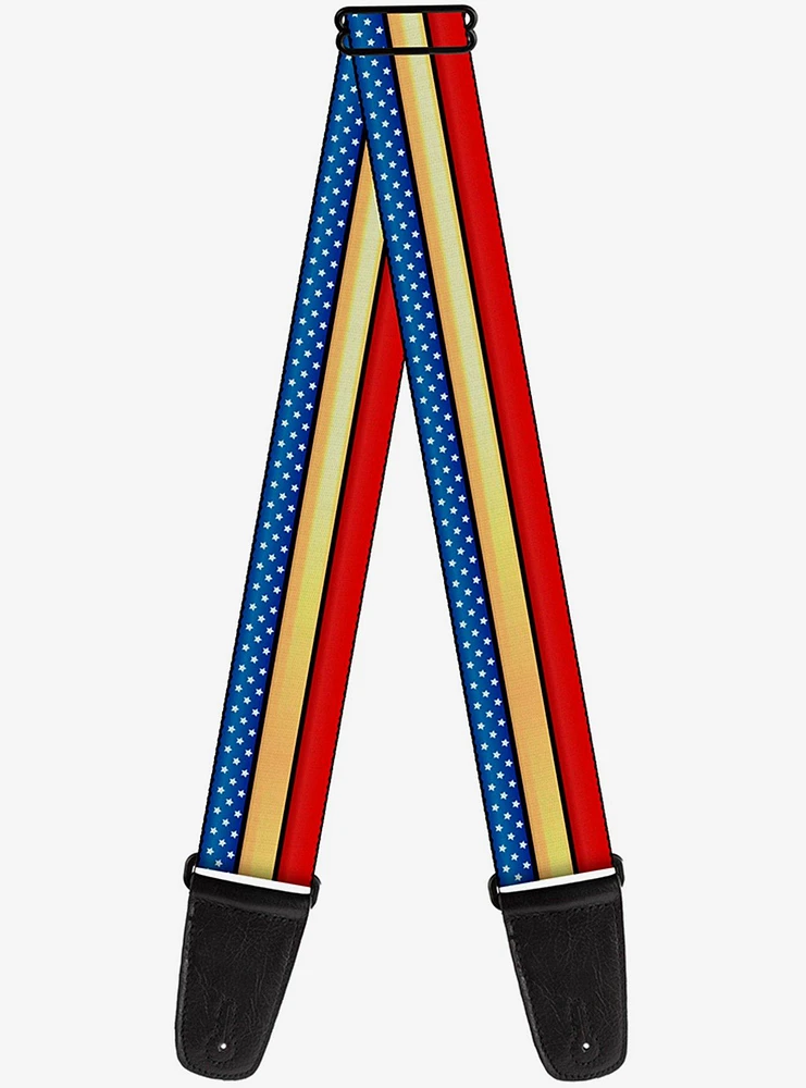 DC Comics Wonder Woman Stripe Stars Guitar Strap