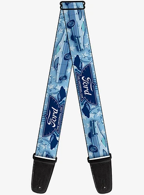 Vintage Ford Logo 1967 Galaxie 500 Stars Guitar Strap