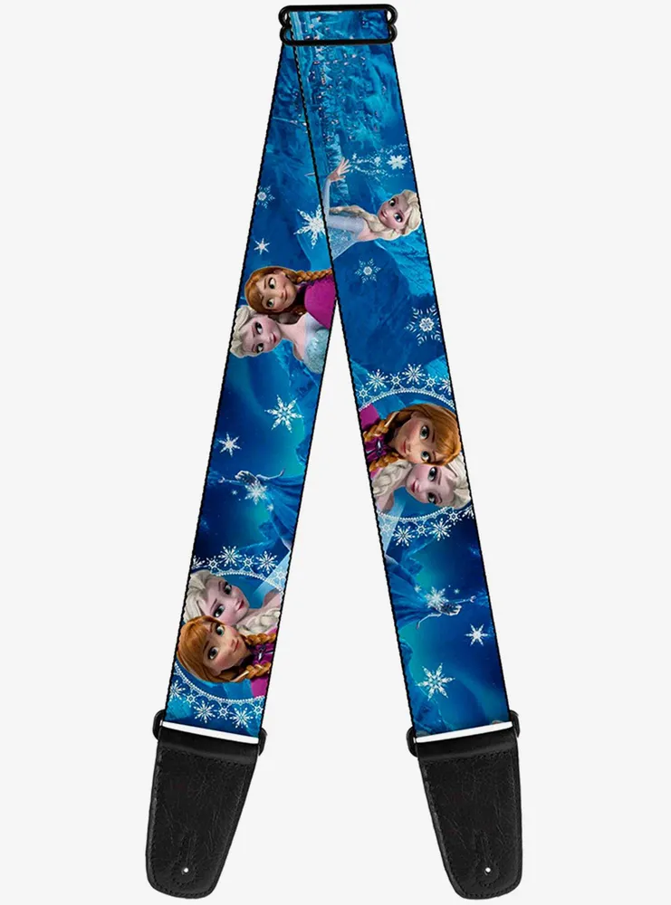 Disney Frozen Anna Elsa Poses Castle Mountains Guitar Strap