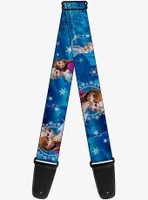 Disney Frozen Anna Elsa Poses Castle Mountains Guitar Strap