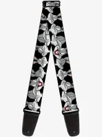 Looney Tunes Bugs Bunny Close Up Expressions Guitar Strap