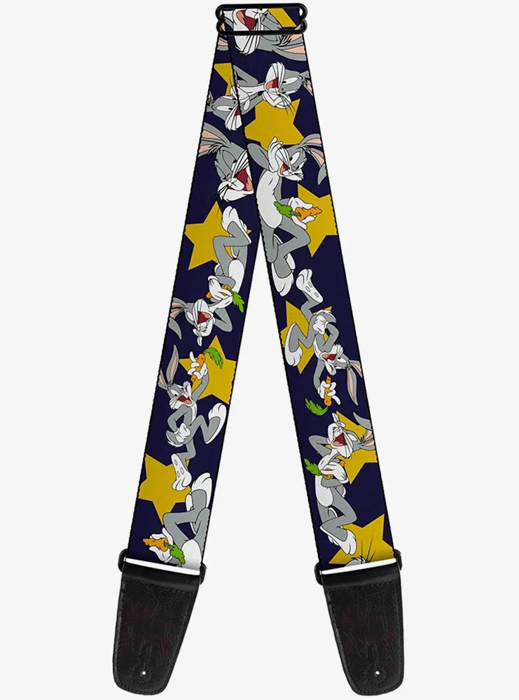 Looney Tunes Bugs Bunny Poses Stars Guitar Strap