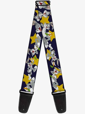 Looney Tunes Bugs Bunny Poses Stars Guitar Strap