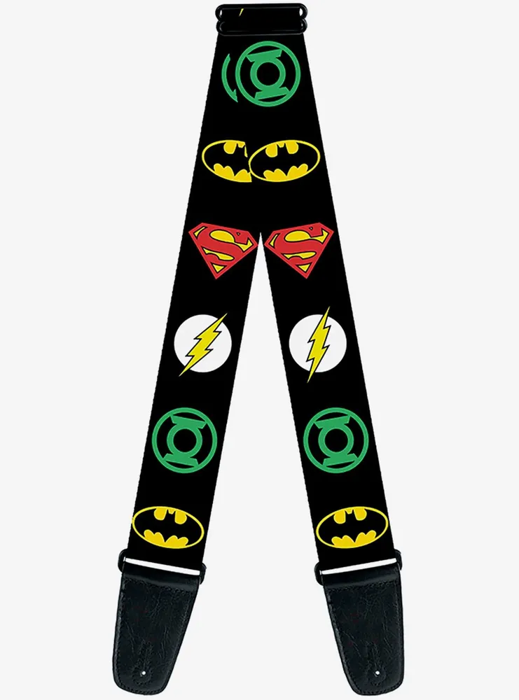 DC Comics Justice League Superhero Logos Guitar Strap