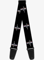 Ford Mustang Bars Logo Repeat Guitar Strap