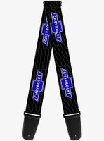 Chevy Bowtie Repeat Text Guitar Strap