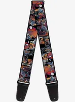 Marvel Spider-Man Black Cat Scene Blocks Guitar Strap