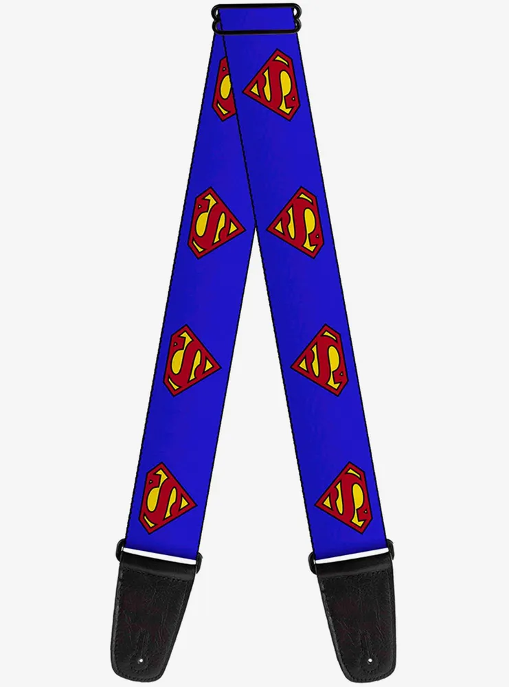 DC Comics Superman Shield Blue Guitar Strap