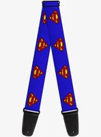 DC Comics Superman Shield Blue Guitar Strap