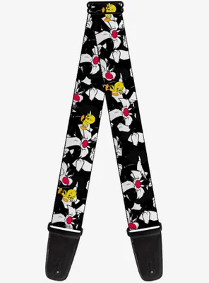 Looney Tunes Sylvester and Tweety Poses Guitar Strap