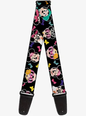 Disney Minnie Mouse Expressions Bows Guitar Strap