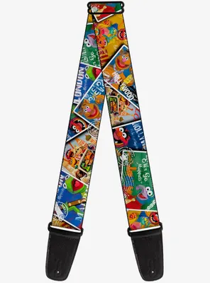 Muppets Postage Stamps Stacked Guitar Strap