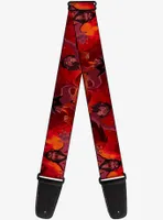 Disney The Lion King Simba Scar Battle Scene Fiery Red Guitar Strap