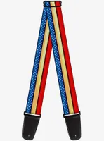 DC Comics Wonder Woman Stripe Stars Guitar Strap