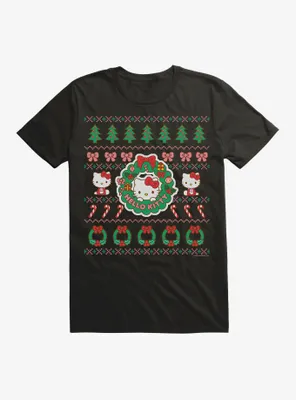 Hello Kitty Ugly Christmas Pattern T-Shirt