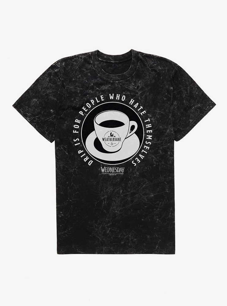 Wednesday Weathervane Drip Coffee Mineral Wash T-Shirt