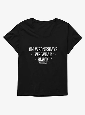 Wednesday On Wednesdays We Wear Black Girls T-Shirt Plus