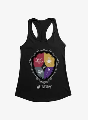Wednesday Nevermore Academy Crest Icons Womens Tank Top