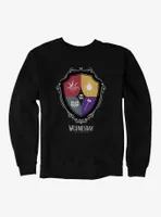 Wednesday Nevermore Academy Crest Icons Sweatshirt