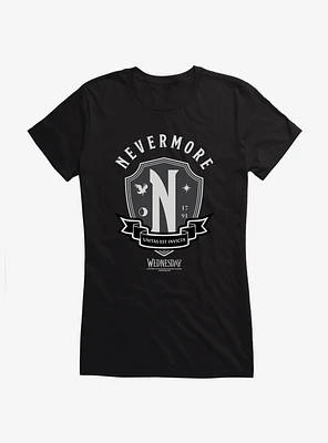 Wednesday Nevermore Academy Emblem Girls T-Shirt