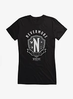 Wednesday Nevermore Academy Emblem Girls T-Shirt