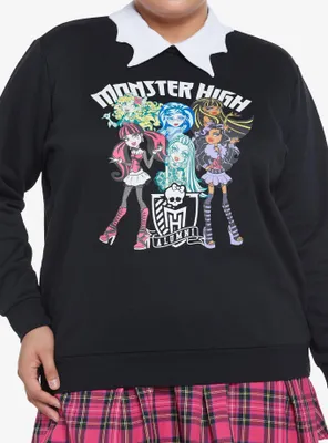 Monster High Squad Collared Girls Sweatshirt Plus