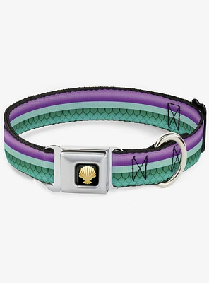 Disney The Little Mermaid Stripe Shell Seatbelt Buckle Dog Collar