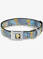 Disney Tinker Bell Garden Poses Seatbelt Buckle Dog Collar