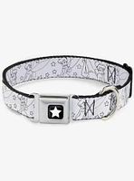 Disney Tinker Bell Stars Outline Seatbelt Buckle Dog Collar