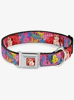 Disney The Little Mermaid Fish Trio Poses Seatbelt Buckle Dog Collar