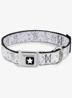 Disney Tinker Bell Stars Outline Seatbelt Buckle Dog Collar