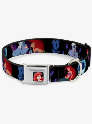 Disney The Little Mermaid Ariel Ursula Scenes Seatbelt Buckle Dog Collar