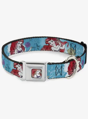 Disney The Little Mermaid Ariel Sketch Poses Seatbelt Buckle Dog Collar
