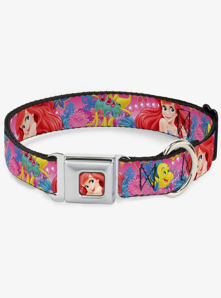 Disney The Little Mermaid Fish Trio Poses Seatbelt Buckle Dog Collar