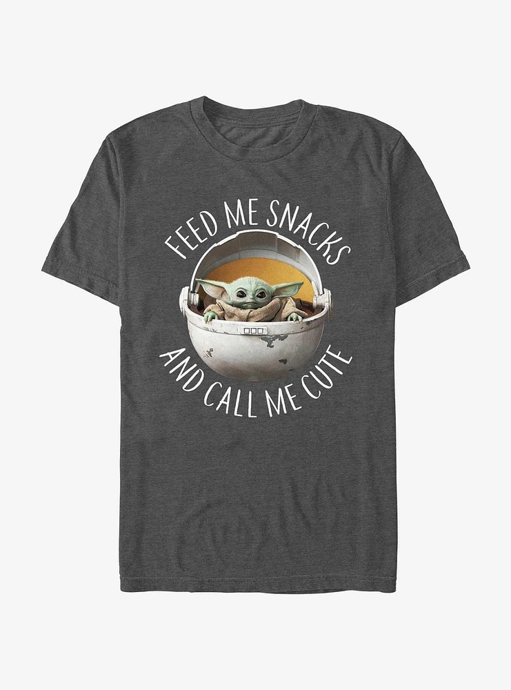 Star Wars The Mandalorian Feed Me Snacks T-Shirt