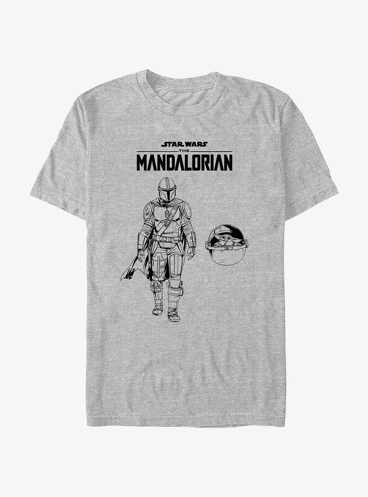 Star Wars The Mandalorian Going For A Walk T-Shirt