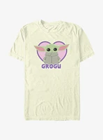 Star Wars The Mandalorian Grogu Cute Heart T-Shirt